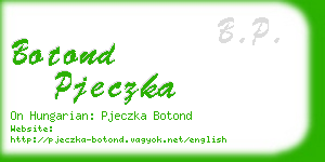 botond pjeczka business card